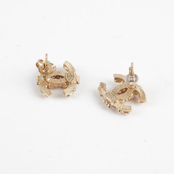 Chanel Beaded CC Earrings Costume Jewellery on Sale