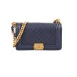 Chanel Caviar Old Medium Boy Navy 25 Series Online