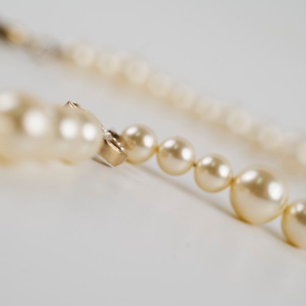 Chanel Pearl Long CC Logo Necklace Costume Jewellery on Sale