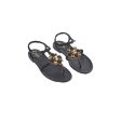 Chanel Tweed Interlocking CC Flat Sandal 37.5 Black Sale