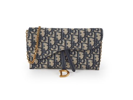 Christian Dior Long Saddle Wallet On Chain WOC Online Sale