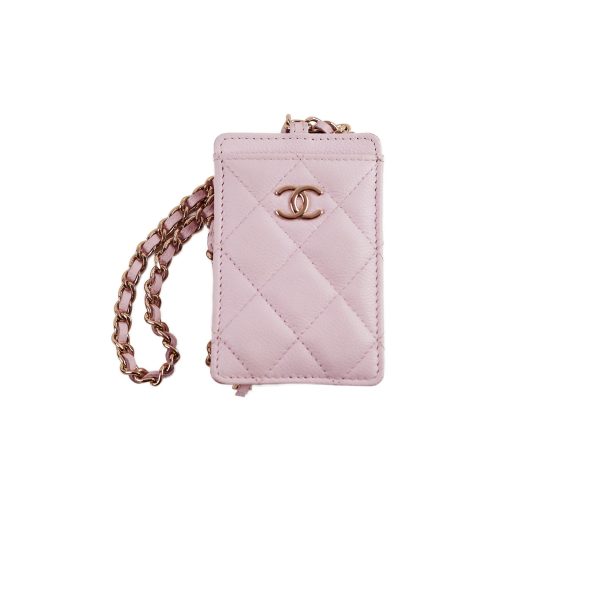 Chanel Caviar ID Crad Holder Pink Online Sale