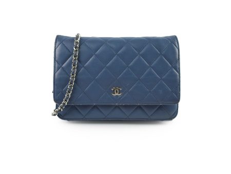 Chanel Wallet On Chain WOC Blue Lambskin Crossbody Bag Online Hot Sale