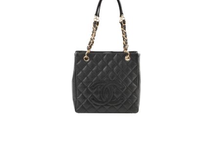 Chanel Caviar PST Petite Shopping Tote Black Online Hot Sale