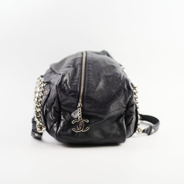 Chanel Bowling Black Lambskin Shoulder Bag - Series 12 Hot on Sale