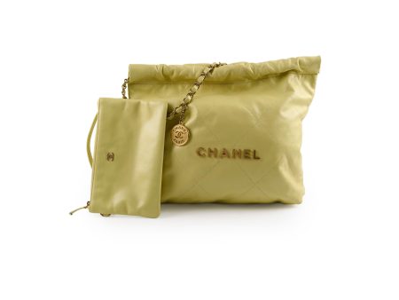 Chanel 22 Small Yellow Shoulder Bag - Microchipped Online