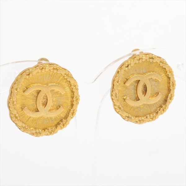 Chanel Coco Logo Gold Clip On Earrings Costume Jewellery Online Hot Sale