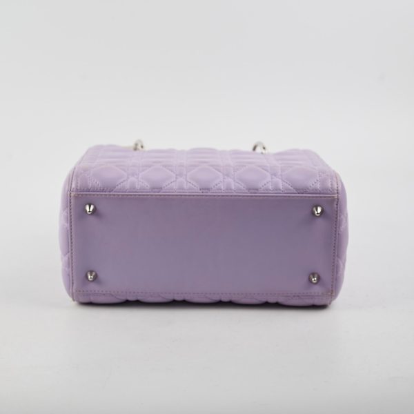 Christian Dior Medium Lady Dior Lambskin Lilac For Sale