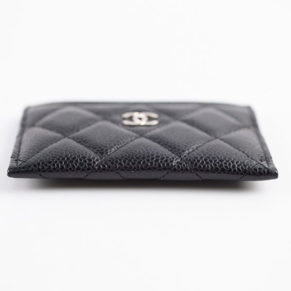 Chanel 5 Slot Caviar Black Cardholder - Series 29 For Discount