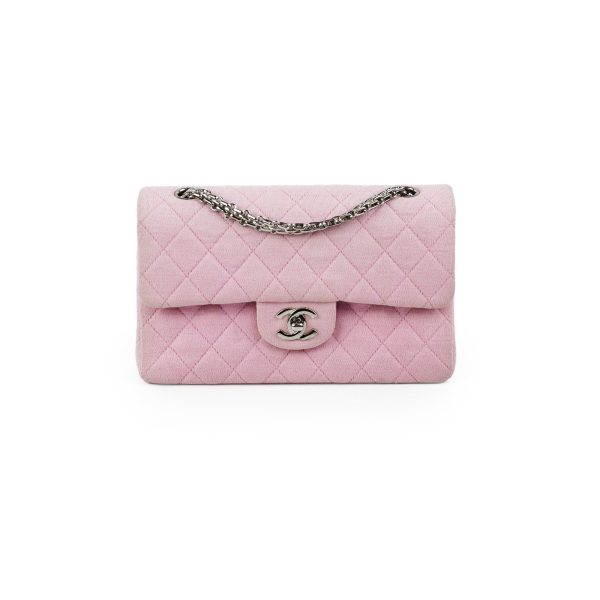 Chanel Classic Flap Small Pink Fabric - Series 6 Online now