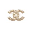 Chanel CC Logo Gold Pearl Rhinestone Brooch Costume Jewellery Online Sale