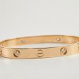 Cartier Love Bracelet 4 Diamonds Yellow Gold Bracelet Size 16 Cheap