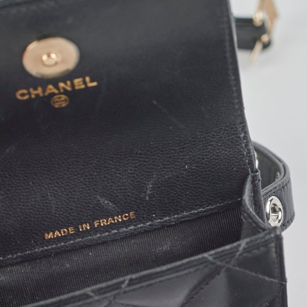 Chanel Micro Belt Bag Cardholder xLambskin Black - Series 31 Online Sale