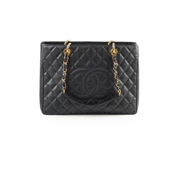 Chanel Grand Shopping Tote GST Caviar Black - Series 19 For Discount