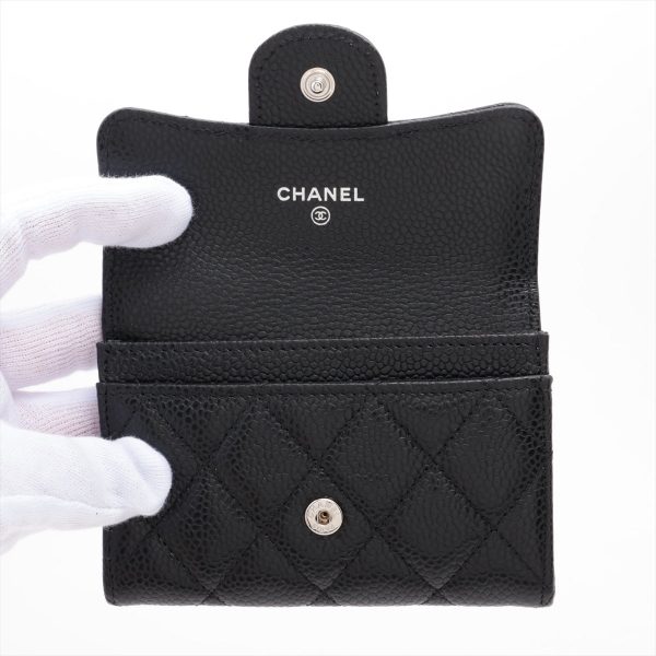 Chanel Flap Caviar Black Cardholder- Microchipped Discount