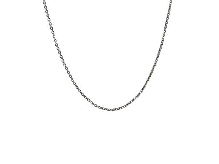 Pyrrha Fine Cable Chain Oxidized 30 Online now