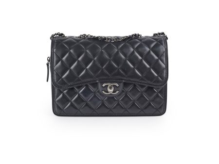 Chanel Large Seasonal Flap Black Lambskin Bag Hot on Sale