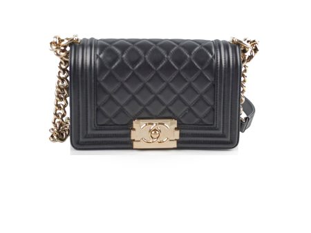 Chanel Small Boy Lambskin Black - 23 Series Hot on Sale