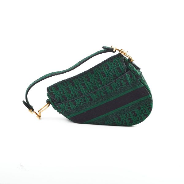 Christian Dior Oblique Dark Green Saddle Fabric Supply