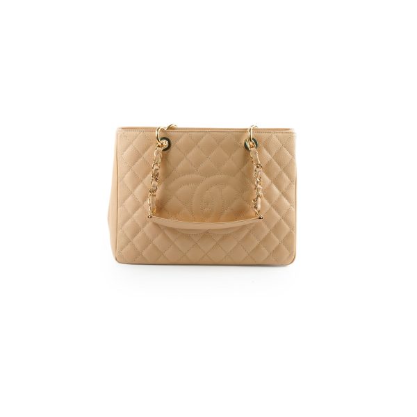 Chanel GST Caviar Beige Shoulder Bag - Series 20 on Sale