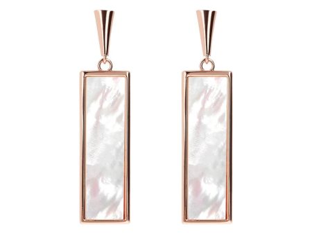 Bronzallure Bar Earring With Flat Stone Discount