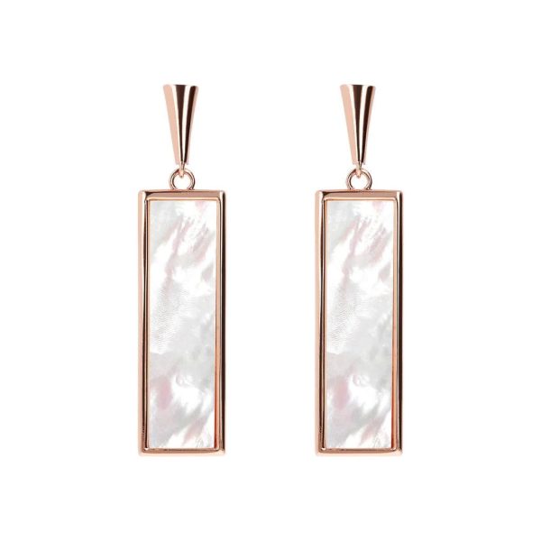 Bronzallure Bar Earring With Flat Stone Discount