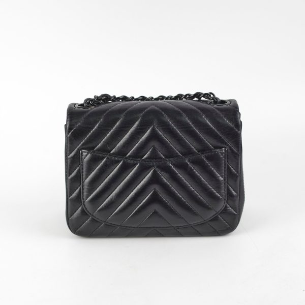 Chanel Mini Square Chevron So Black Sale