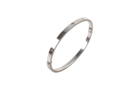 Cartier Love Bracelet 6 diamond White Gold Small Model For Cheap