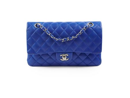 Chanel Classic Flap Medium Large M L Lambskin Dark Blue - Series 13 Online now