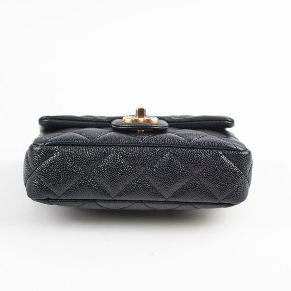 Chanel 23P Seasonal Caviar Mini Flap Black Microchipped Online now