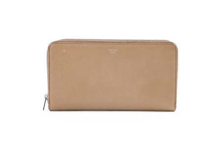 Celine Long Wallet Dark Beige Hot on Sale