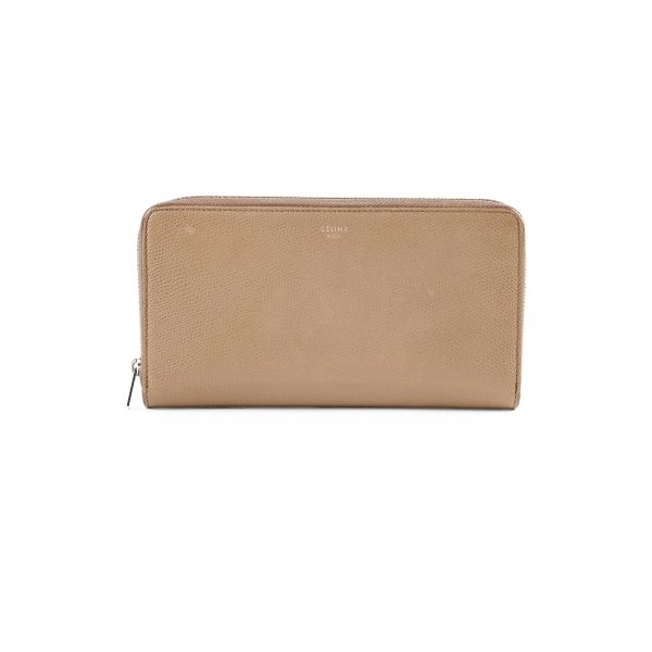 Celine Long Wallet Dark Beige Hot on Sale