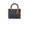 Christian Dior Lady Dior Medium Cannage Nylon Black Online now