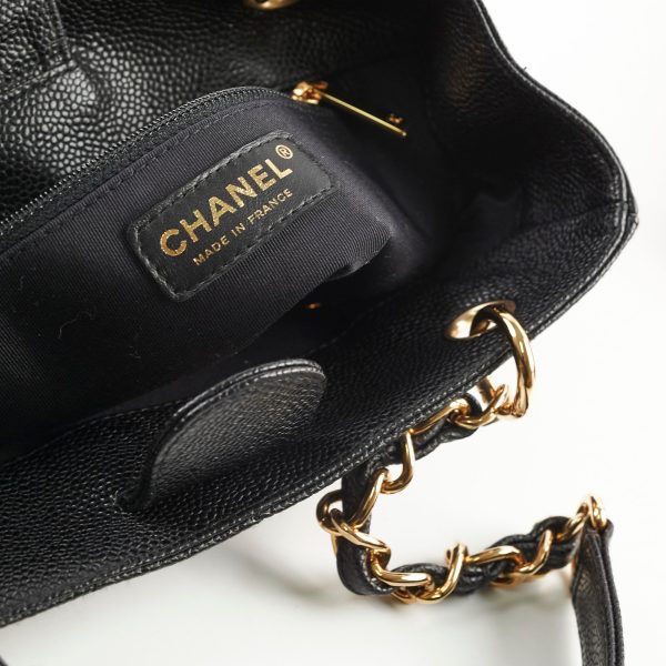 Chanel Caviar PST Petite Shopping Tote Black Online Hot Sale