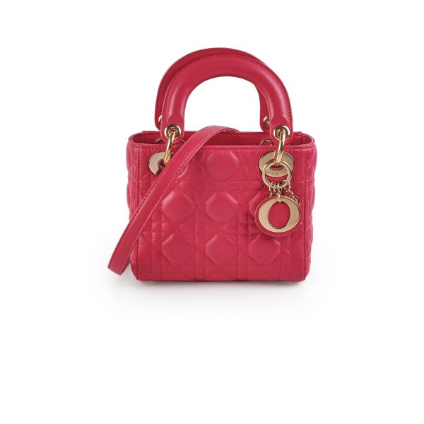 Christian Dior Mini Lady Dior Hot Pink on Sale