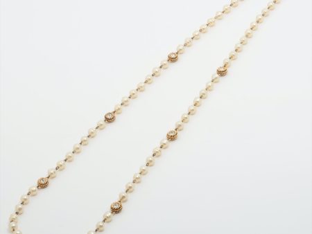 Chanel Coco Pearl Long Necklace Costume Jewellery Discount