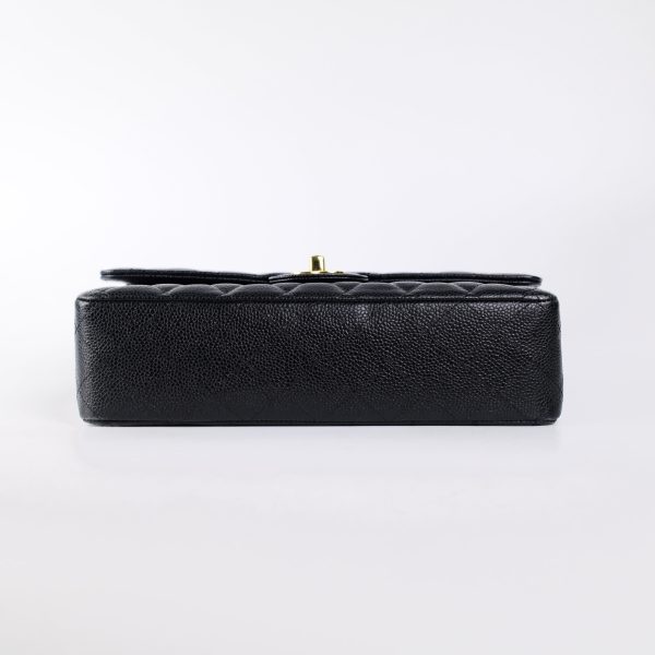 Chanel Medium M L Caviar Classic Flap Black 23 series on Sale