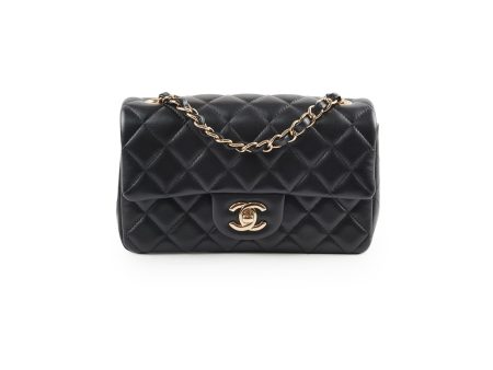 Chanel Mini Rectangle Lambskin Black Microchip For Cheap