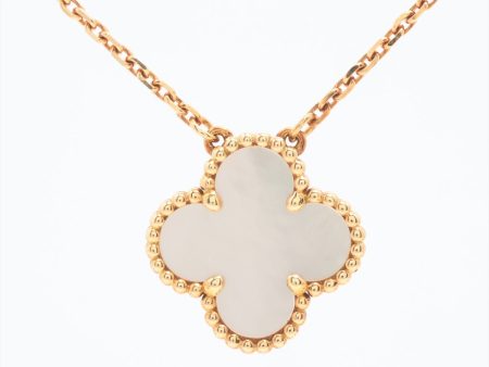 Van Cleef & Arpels Vintage Alhambra MOP Mother Of Pearl Necklace Sale