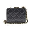 Chanel Quilted Mini Clip with Chain Aged Calfskin Black Microchipped Hot on Sale