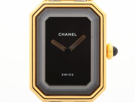 Chanel Premiere Large Black Gold Watch For Cheap