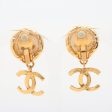 Chanel Pearl Drop CC Logo Gold Clip On Earrings Costume Jewellery Sale