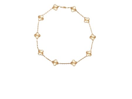 Van Cleef & Arpels VCA Vintage 10 Motifs Gold Guilloche Necklace 2024 Supply