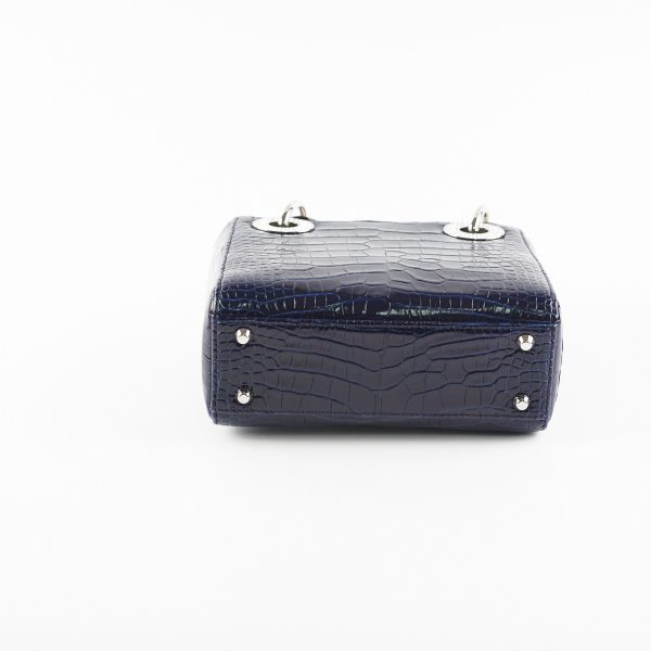 Dior Lady Dior Mini Navy Blue Online Hot Sale