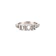 Christian Dior Logo Silver Rhinestone Ring Size M Costume Jewellery Cheap