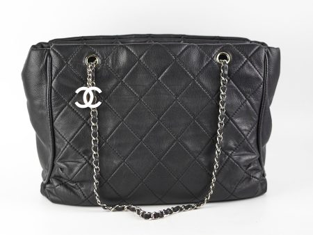 Chanel Quilted Chain Tote Tote Black Online now