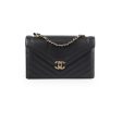 Chanel Black Chevron Envelope Flap Discount