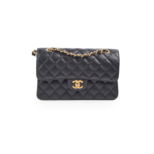 Chanel Small Caviar Double Classic Flap Black 12 Series on Sale