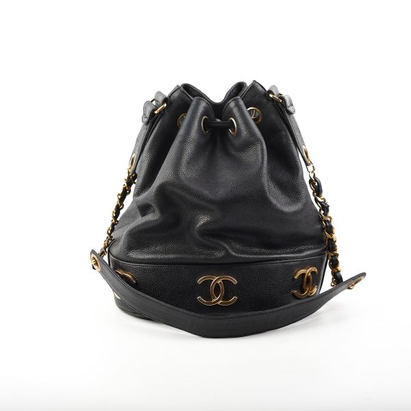 Chanel Bucket Bag Caviar Black Supply