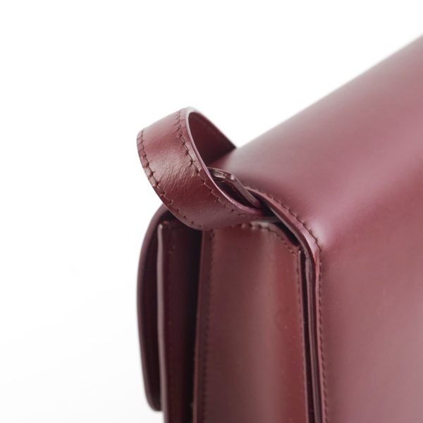 Celine Medium Box Burgundy Crossbody Bag Cheap